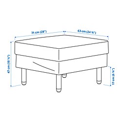 Measurement Illustration - SALTSJÖBADEN ottoman