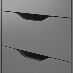 Measurement Illustration - ALEX 5-drawer filing cabinet