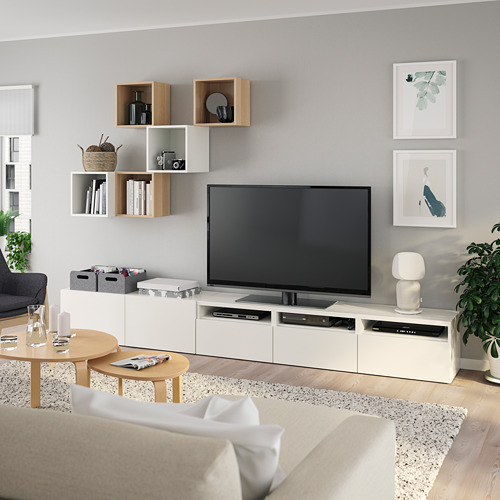 BESTÅ / EKET, combinación armario para TV con guía para gaveta, cierre suave. 2 de 6 abrir diálogo