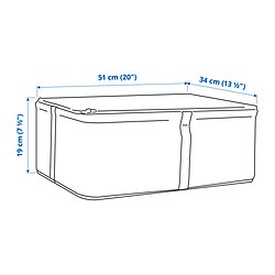 Measurement Illustration - HEMMAFIXARE storage case