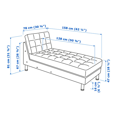 MORABO, chaise longue, módulo ampliación para sofá. 4 de 4 abrir diálogo