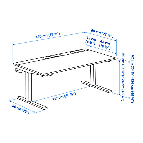 MITTZON, desk sit/stand, electric. 12 of 13 open dialog