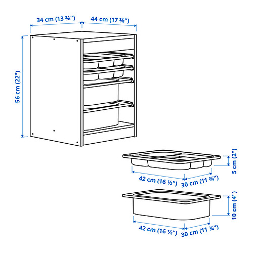 TROFAST, storage combination w boxes/trays. 7 of 7 open dialog