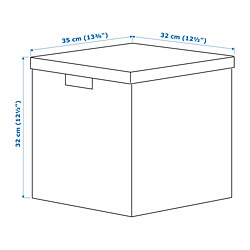 Measurement Illustration - GJÄTTA storage box with lid