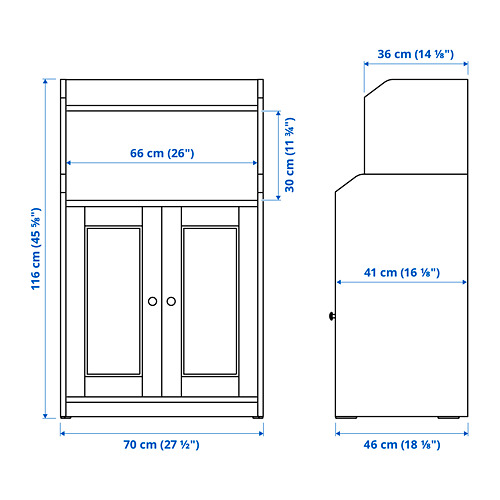 HAUGA, cabinet with doors. 9 of 9 open dialog