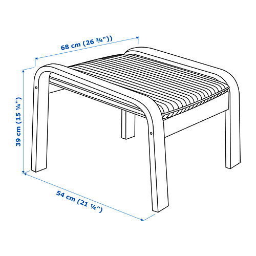 POÄNG, armchair and ottoman. 5 of 5 open dialog