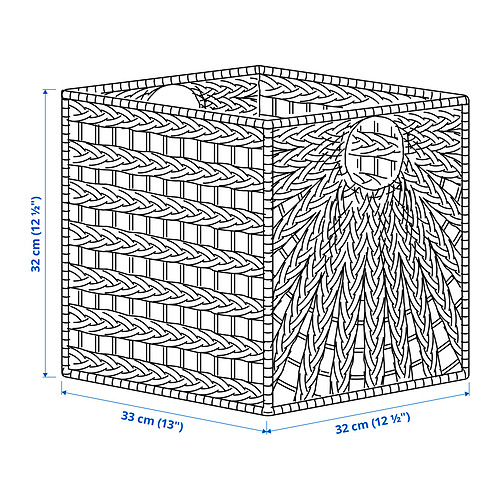 Ilustración con medidas del producto: LUSTIGKURRE.