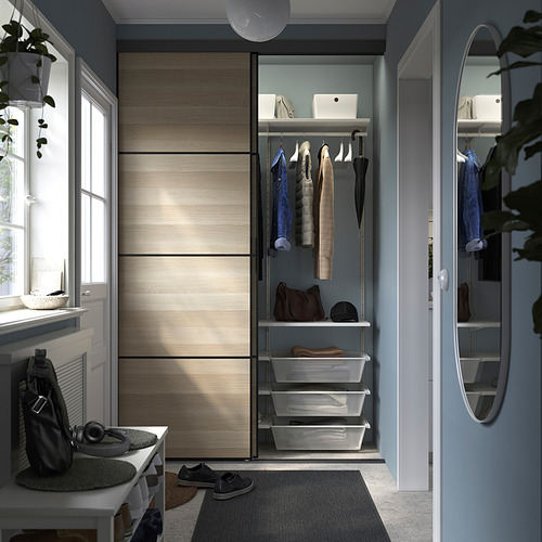 SKYTTA / BOAXEL, reach-in wardrobe with sliding door. 5 of 6 open dialog