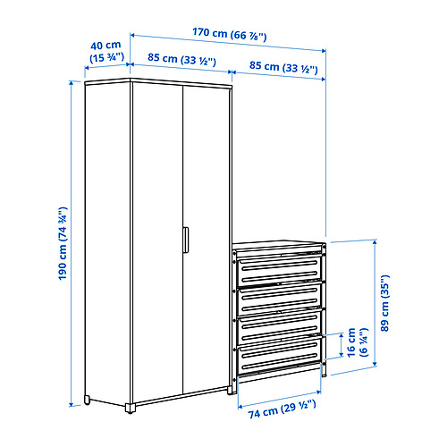 BROR, shelf unit with cabinets/drawers. 6 of 6 open dialog