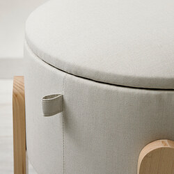 Measurement Illustration - FÖRLUNDA pouffe with storage