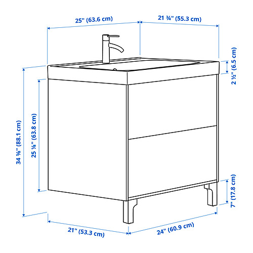 TÄNNFORSEN / ORRSJÖN, tocador de baño+cajones. 7 de 7 abrir diálogo