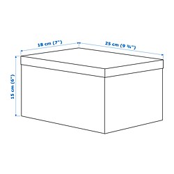 Measurement Illustration - GJÄTTA storage box with lid