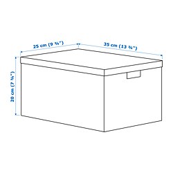 Measurement Illustration - GJÄTTA storage box with lid