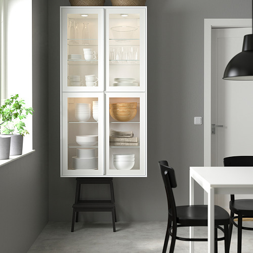 METOD, corner wall cabinet with carousel/glass door. 2 of 2 open dialog