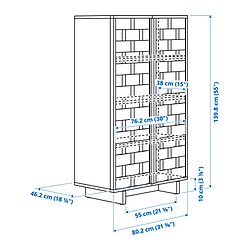 Ilustración de medidas - IKEA PS 2026 gabinete