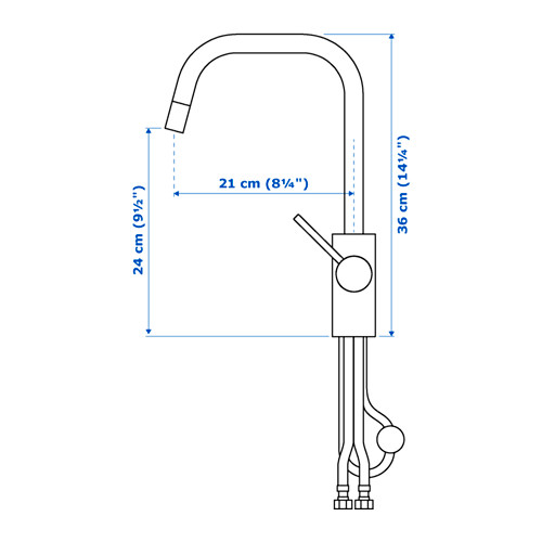 ÄLMAREN, kitchen faucet with pull-out spout. 5 of 5 open dialog