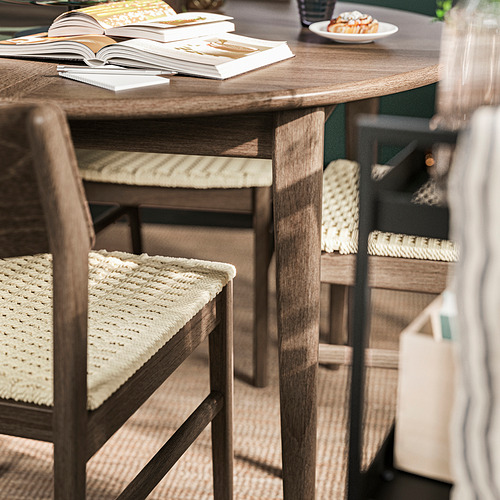 SKANSNÄS, extendable round dining table. 5 of 7 open dialog