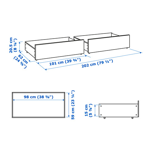 MALM, underbed storage box for high bed. 5 of 5 open dialog