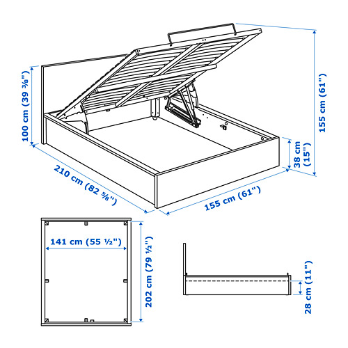 MALM, Ottoman bed. 6 of 6 open dialog