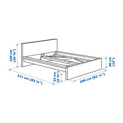 Measurement Illustration - MALM Bed King