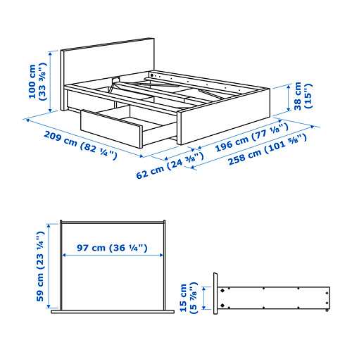 MALM, bed with 2 drawers. 10 of 10 open dialog