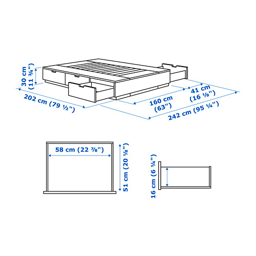 NORDLI, bed Queen with mattress. 11 of 11 open dialog