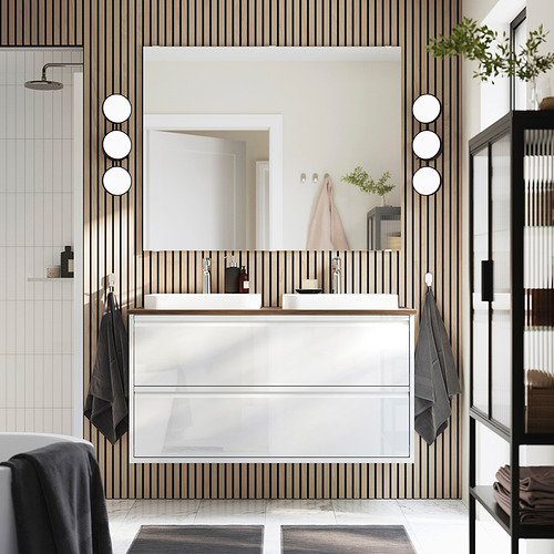 ÄNGSJÖN / BACKSJÖN, Mueble lavamanos con gavetas y llaves BROGRUND,. 2 de 8 abrir diálogo
