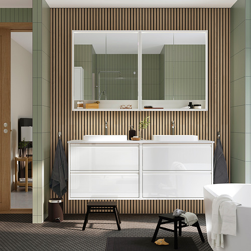 ÄNGSJÖN / BACKSJÖN, Mueble lavamanos con gavetas y llaves BROGRUND,. 2 de 8 abrir diálogo