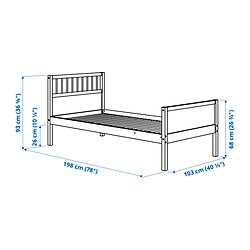 Ilustración de medidas - SMYGA cama Twin