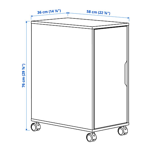 ALEX, storage unit on casters. 7 of 7 open dialog