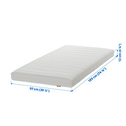 Measurement Illustration - ÅSVANG foam mattress