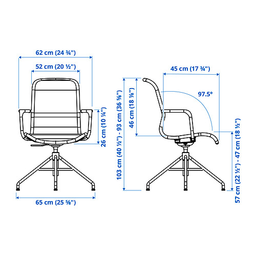 STIGBYGEL, swivel chair with armrests. 10 of 11 open dialog