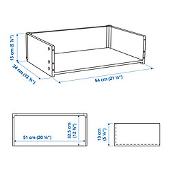 Measurement Illustration - BESTÅ drawer frame