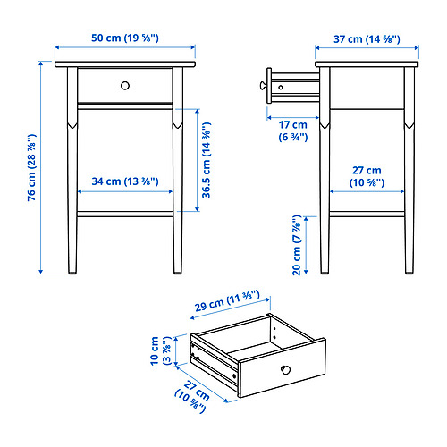 BLÄSTÅSEN, nightstand. 7 of 7 open dialog