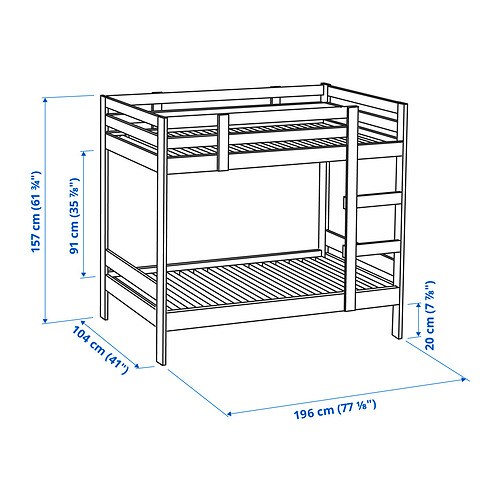 MYDAL, bunk bed frame Twin. 8 of 8 open dialog