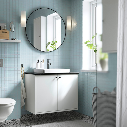 HAVBÄCK / ORRSJÖN, Mueble lavamanos con puertas y llave DALSKÄR,. 2 de 7 abrir diálogo