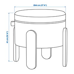 Measurement Illustration - FÖRLUNDA pouffe