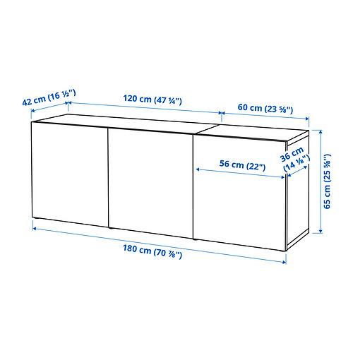 BESTÅ, display cabinet with doors. 6 of 6 open dialog