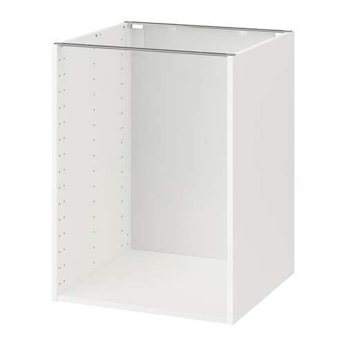 Mueble de cocina METOD, blanco, rectangular, diseño moderno con panel trasero perforado.
