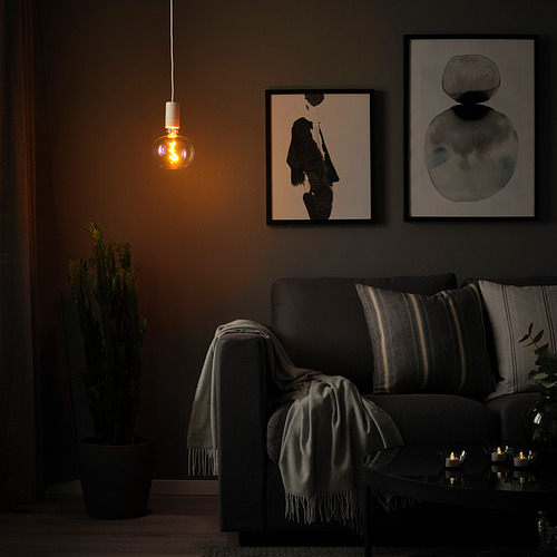 SUNNEBY / MOLNART, pendant lamp with LED bulb E26 260 lm 1800K. 3 of 3 open dialog