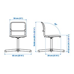 Measurement Illustration - SMÄLLEN swivel chair