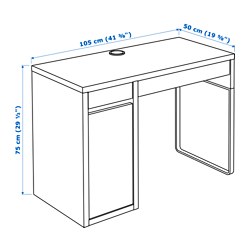 Measurement Illustration - MICKE desk