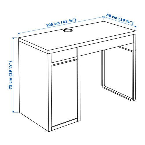 Measurement Illustration - MICKE desk