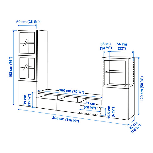 BESTÅ, TV storage combinationwith drawer runner, soft-open. 10 of 10 open dialog