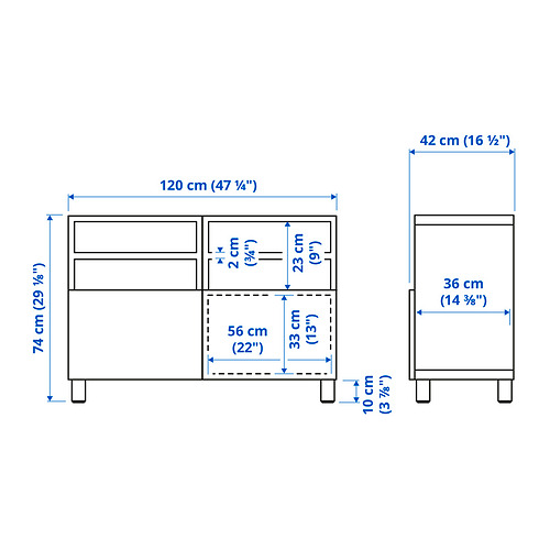 BESTÅ, TV unit with doors. 6 of 6 open dialog