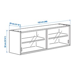Measurement Illustration - KNOXHULT wall cabinet with sliding doors