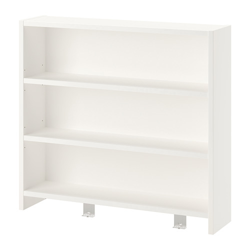 White PÅHL shelf with 3 compartments.