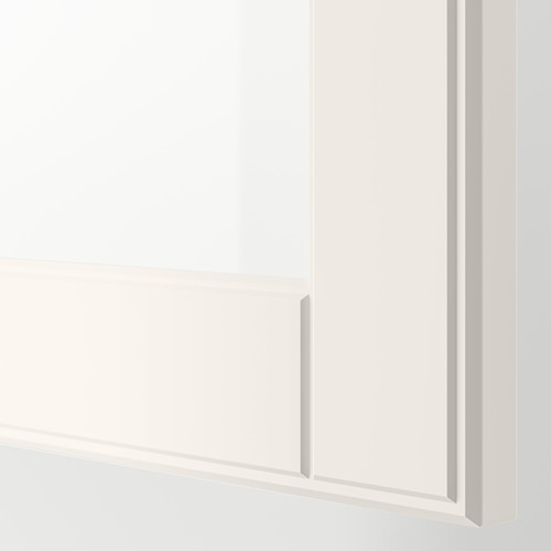 Mueble blanco con acabado elegante y moderno y bordes lisos.