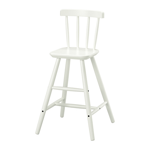 AGAM, silla junior blanca, madera, diseño sencillo, cuatro patas, respaldo respaldo.