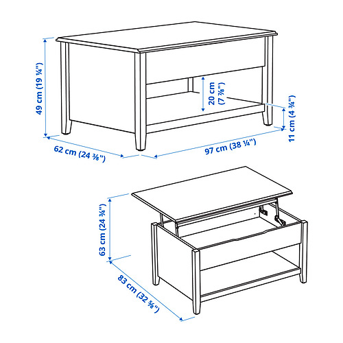VITTERYD, adjustable coffee table. 10 of 10 open dialog